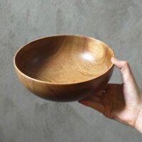 Bát salad gỗ Keo đường kính 20cmx7cm