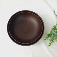 Bát Salad Gỗ Keo Nâu Đen 18x5/20x7cm, Bát Gỗ Màu Sô Cô La Đựng Đồ Ăn Đẹp Mắt, Decor Trang Trí Chụp Ảnh