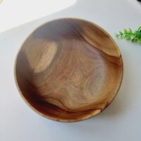 Bát Salad Gỗ Keo Tự Nhiên Siêu Bự 23x9cm, Bát Gỗ Keo Đựng Đồ Ăn Đẹp Mắt, Decor Trang Trí Chụp Ảnh Của Vitrapro