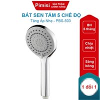 Bát Sen Tắm Chịu Nhiệt 5 Chế Độ Pimisi PBS-503 Tăng Áp Nhẹ Cho Vòi Tắm Hoa Sen Nóng Lạnh -  Tiết Kiệm Nước | Chính Hãng