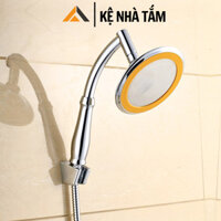Bát sen tắm đứng, vòi sen mặt to 15cm nhựa ABS có 2 lớp màng lọc cặn bẩn xoay 360 độ linh hoạt -TS026
