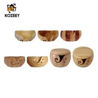 Bát sợi gỗ, Hộp đựng len Dụng cụ móc thủ công, Bát đựng xi lanh - Bát đựng sợi đan & móc