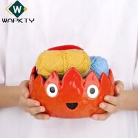 Bát sợi ngọn lửa WAPKTY, Bát lưu trữ sợi dung tích lớn bền bỉ, Dụng cụ móc gốm thủ công Dụng cụ móc len để móc / đan