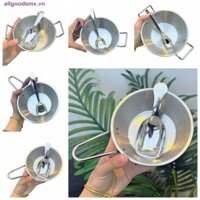 Bát súp ALLGOODSMX có thìa, Bát đựng thức ăn nướng bằng thép không gỉ hoạt hình, đa chức năng có tay cầm Bát rửa trái cây dày di động Du lịch