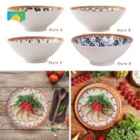 Bát súp Nhật Bản FAKEME Dễ lau chùi cho Salad gốm Udon Soba Pho
