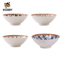 Bát súp Nhật Bản KOZEEY Dễ lau chùi cho Salad gốm Udon Soba Pho