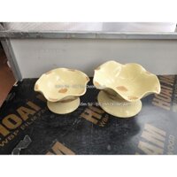 Bát thả hoa bằng sứ màu Vàng Ngà