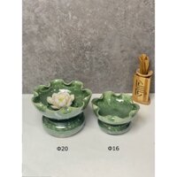 Bát thả hoa, bát tụ lộc  men hoả biến
