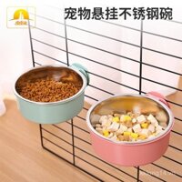 Bát thức ăn cho thú cưng, bát treo cho chó, bát inox cho mèo, bát nước cố định cho lồng, bát cho mèo, bát cho chó, đồ dùng cho chó chống tràn