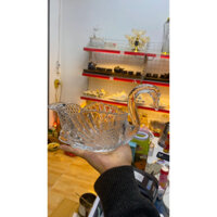 Bát thủy tinh thiên nga đựng đồ, đựng đồ khô, bánh kẹo, hoa quả, bày hoa, thả hoa,...