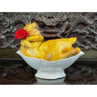 BÁT THUYỀN ĐỰNG GÀ GỐM SỨ,khay để gà lễ