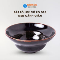 Bát Tô loe có eo D18 Men Cánh Gián - Bát chiết yêu men cánh gián D18 - Tô canh - Gốm Sứ Cao Cấp Bát Tràng