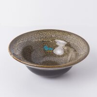 Bát tô loe có eo D20 Men Gấm Vàng - Bat yêu men gấm vàng D20