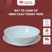 Bát Tô Loe Sứ Minh Châu Trắng Trơn Phong Cách Hàn Quốc Bền Đẹp Decor Trang Trí Đường Kính 26cm