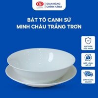 Bát Tô Loe Sứ Minh Châu Trắng Trơn Phong Cách Hàn Quốc Bền Đẹp Decor Trang Trí Đường Kính 26cm