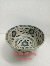 Bát tô phở gốm Gia Hưng Bát Tràng cúc dây NV18055