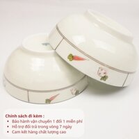Bát tô sứ tròn đựng canh gốm Bát Tràng hoạ tiết bắt mắt, hàng chính hãng cao cấp