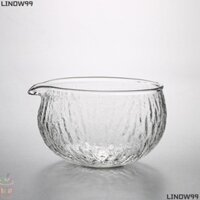 Bát trà LINDW99, Bát Matcha thủy tinh có thể tái sử dụng, Họa tiết với vòi rót Dụng cụ làm Matcha thủ công Người yêu trà