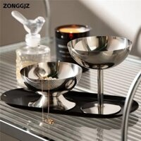 Bát tráng miệng ZONGGJZ, Cốc kem chống gỉ bạc, Cốc kẹo 200ml inox 304