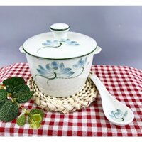[BÁT TRÀNG]Âu Tô có nắp,THỐ CHƯNG YẾN Vẽ hoa Bát Tràng