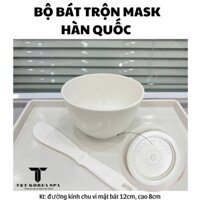 Bát Trộn Mặt Nạ Hàn Quốc, Bát Silicon Dẻo Thìa Quét Chổi Đắp Mặt Nạ Cao Cấp