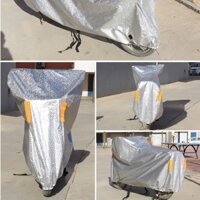 Bạt Trùm Xe Máy - Bạt Phủ Xe Máy Loại Dày Xịn Có Phản Quang Cảnh Báo OXM1 Size To Vừa Được Xe SH, Phân Khối Lớn