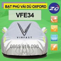 Bạt trùm xe ô tô điện Vinfast Vfe34 vải dù oxford cao cấp áo trùm che phủ xe hơi, bạc phủ xe ô tô chống nóng,mưa