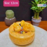 Bát Tụ Bảo , Bát Tụ Bảo Tài Lộc, Bát Minh Đường Tụ Thủy, Đá Ngọc Hoàng Long Màu Vàng, Nhiều Kích Cỡ