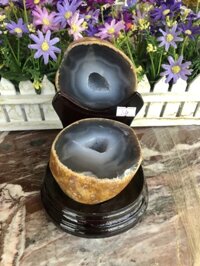 Bát Tụ Bảo đá mã não thô nguyên khối - Nặng 1,4 kg