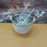 Bát ướp lạnh rượu bằng inox - Bát ướp lạnh rượu tiện ích cho quán nhậu có tặng kèm gáo múc nhựa