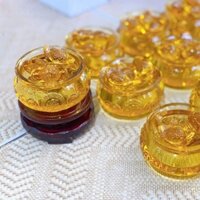 Bát vàng tụ bảo tài lộc màu vàng chất lưu ly cao cấp 8cm