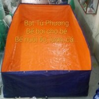 [BẠT XANH CAM TÚ PHƯƠNG] BỂ BẠT ĐA NĂNG - BỂ BẠT NUÔI - ƯƠM ỐC, ẾCH, LƯƠN, CÁ... BỂ BƠI CHO BÉ CÁC SIZE NHỎ