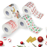 Bath Paper Christmas Printed Home Santa Claus Bath Toilet Roll Paper Christma Xmas Decor Tissue 170 Leaves Toilet Paper