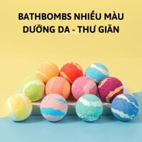 Bathbomb viên thả bồn tắm mix ( KHÔNG TẠO BỌT) nhiều màu 100g Chillme dưỡng ẩm da mụn lưng thư giãn