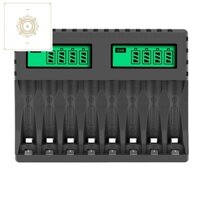 Battery Charger LCD Display Smart Intelligent 8-Slot Chargers for AA/AAA NiCd NiMh Rechargeable Batteries AA AAA Charger