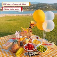 Bạt/Thảm trải cắm trại, đi phượt, picnic bằng vải Oxford chống thấm có quai xách cao cấp.