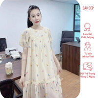 [BẦU ĐẸP M59] VÁY BẦU BABYDOLL ĐẸP- ĐẦM BẦU MÙA HÈ FREESIZE