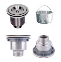Bầu inox đựng rọ rác cho chậu rửa bát (Phi 140)