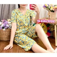 BÂU SEN QUẦN LỬNG-Bộ Tole Nữ Mặc Nhà, Bộ Lanh Nữ Mềm Mát
