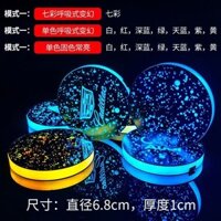 Bầu Trời Đầy Sao Cốc Nước Ánh Sáng Không Dây Dạ Quang Cảm Ứng Đèn LED Thở Nhiều Màu Sắc Coaster Nước Xung Quanh Ánh Sáng Ô Tô Đồ Dùng Trang Trí Nội Thất