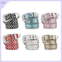 Bầu trời Sáng Nữ Quần Jean Váy Thắt Lưng Dây Xích Thời Trang Full Kim Cương Giả Thắt Lưng