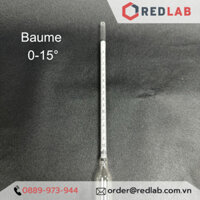 Baume kế 0-15 : 0.1°Bé Tp 15°C hãng Alla - Pháp code 0160FG015/15-qp, có VAT