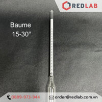 Baume kế 0-50 : 1°Bé Tp 15°C hãng Alla - Pháp code 0400TB050/15-qp, có VAT