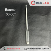 Baume kế 30-60 : 0,5°Bé Tp 15°C hãng Alla - Pháp code 0300FG060/15-qp, có VAT