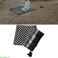 Bayline Ả Rập Khăn Jacquard Họa Tiết Người Lớn Chiến Thuật Shemagh Khăn Ngoài Trời Chiến Thuật Keffiyeh Khăn Trùm Đầu Đa Năng