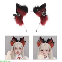 Baysline Học Sinh Tai Mèo Băng Đô Có Tòn Trang Trí Trang Sức Lễ Hội Trang Trí Tóc
