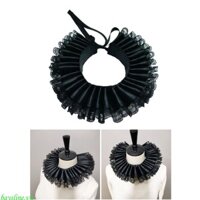 Baysline Thời Phục Hưng Vòng Cổ Quấn Elizabethan Ren Viền Cổ Ruffle Có Ruy Băng