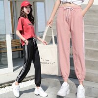 [Baywellfashion]Quần Harem nữ kẻ sọc phong cách Hàn Quốc