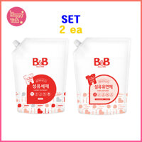 [B&B] COMBO nước xả vải cho bé sơ sinh, nước giặt cho bé sơ sinh an toàn hãng B&B Hàn Quốc, nước giặt cho bé hàn quốc