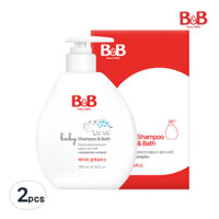 [B&B] Dầu gội 2 in1 an toàn cho bé hãng B&B Hàn Quốc 200ml x 2 Chai  /Sữa tắm dành cho bé sơ sinh/  Dầu gội an toàn cho tóc em bé / Dưỡng Ẩm Và Bảo Vệ Da Em Bé